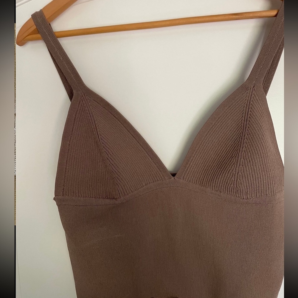 Zara Chocolate Ribbed Bralette